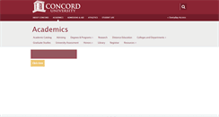 Desktop Screenshot of academics.concord.edu