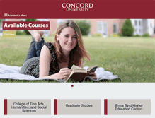Tablet Screenshot of academics.concord.edu