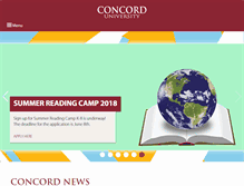 Tablet Screenshot of concord.edu